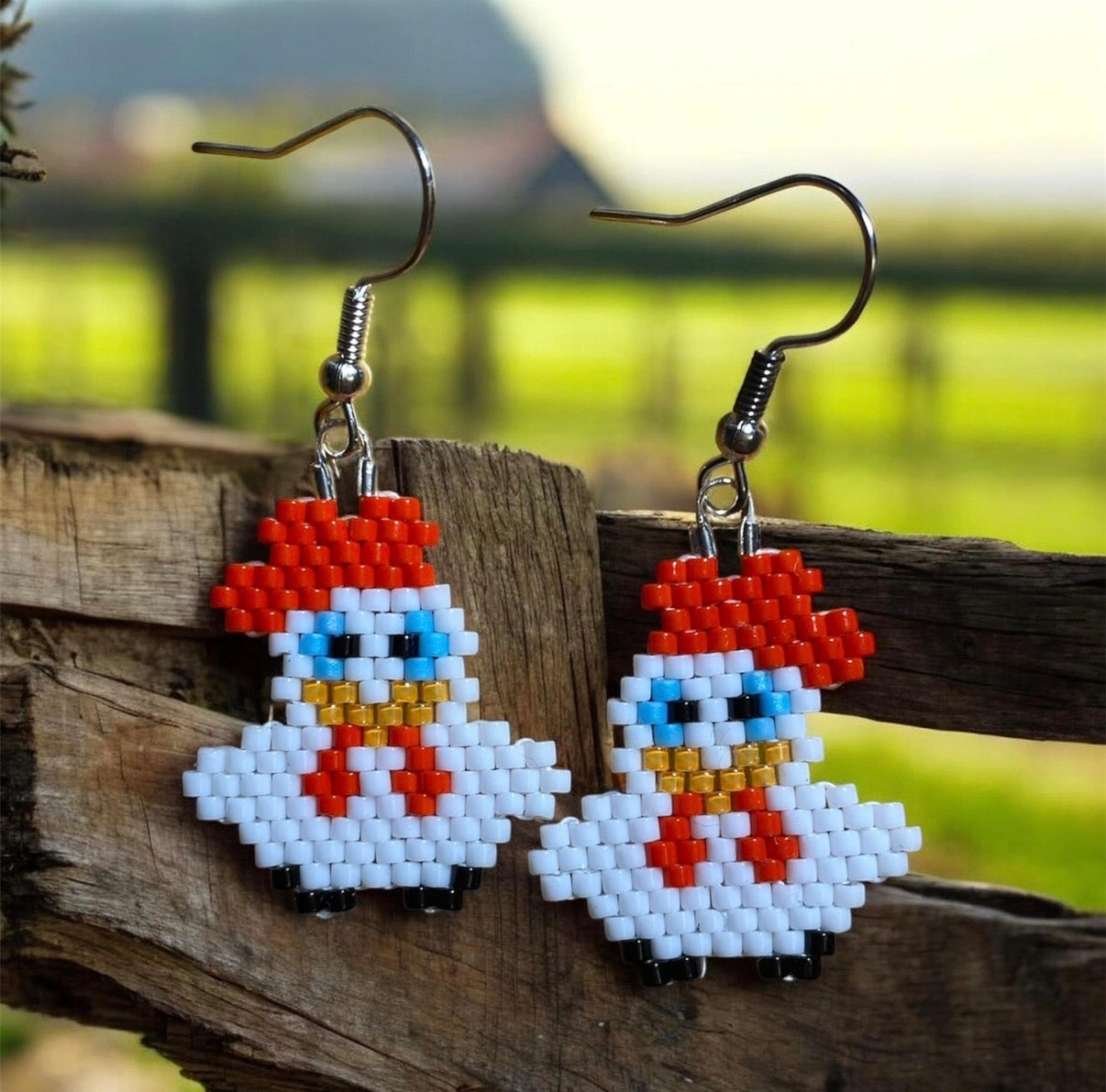 Funky chicken Earrings