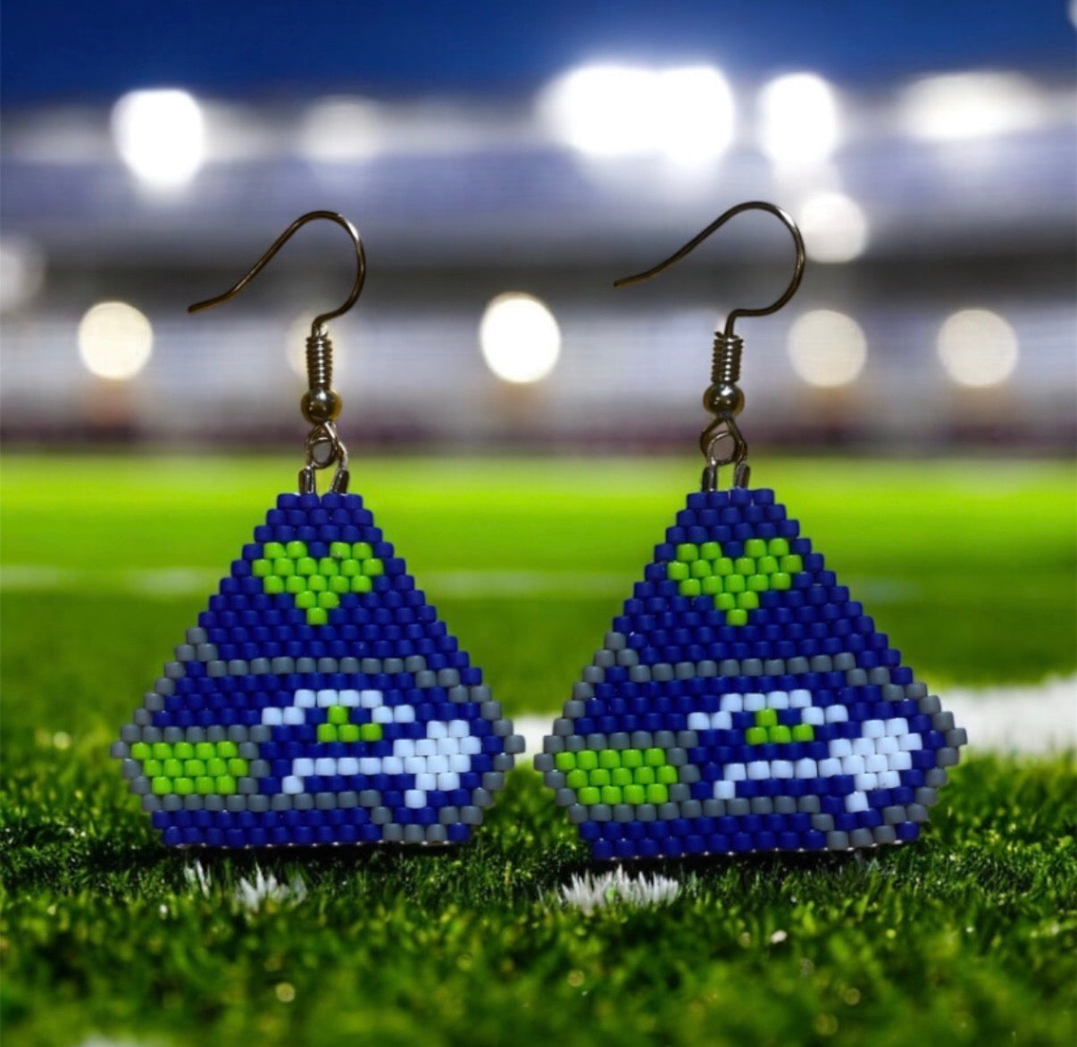 Seattle Seahawk Earrings