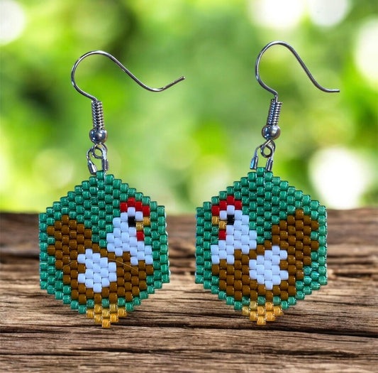 Chicken Earrings